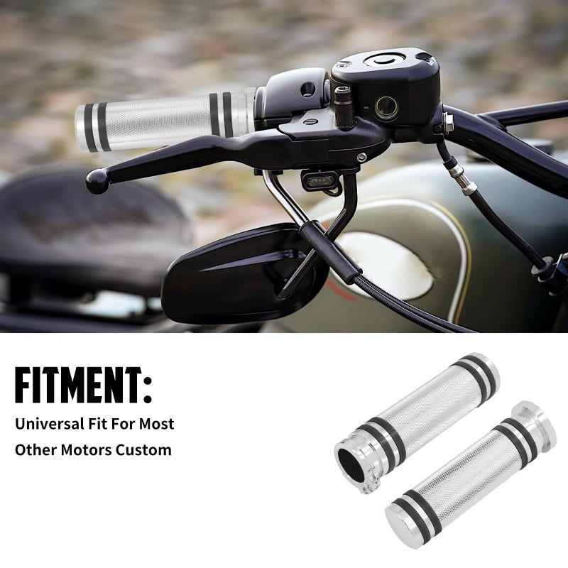 HDBUBALUS Motorcycle 1" Hand Grips Handlebar Grips Fit for Harley Sportster Touring Dyna Softail Custom 1 Pair - Image 4